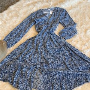 Gap wrap style with flower print midi dress